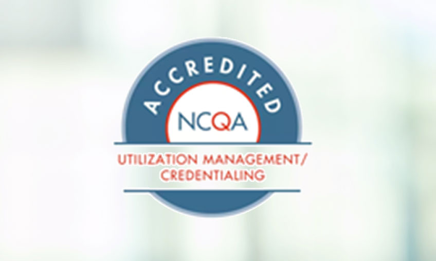 NCQA accreditation logo with background