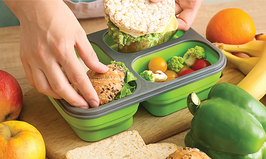 packing health after school snacks in container