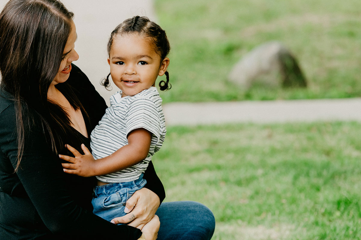 Mother and Son Happy. About Oral Health