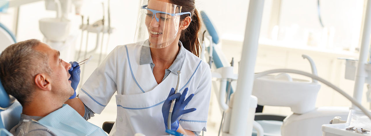 dentist with patient